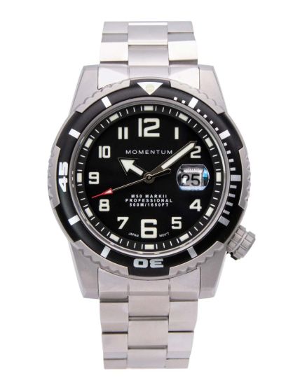 Momentum Taucheruhr Momentum 1M-DV52B0 Mark II Edelstahl schwarz m. 10-Jahres-Batterie