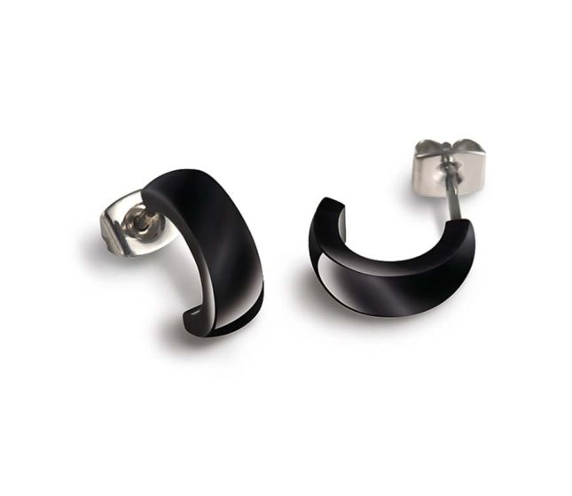 Boccia Titanium Ceramic-Halbcreole 0584-02 schwarz
