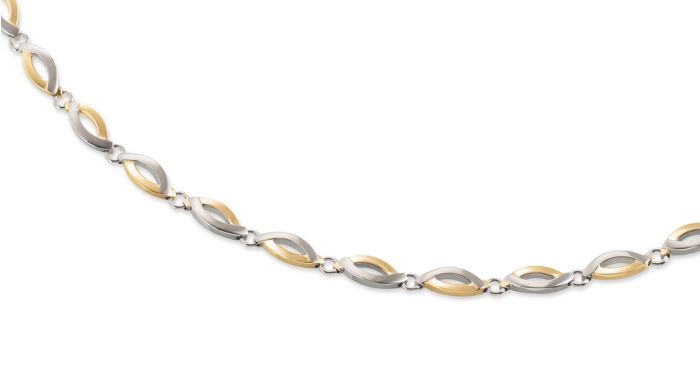 Boccia Titanium 0876-02 Damen-Collier Titan Bicolor/Gelbgoldfarben