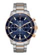 Bulova 98B301 Marine Star Herren Taucher-Chronograph Blau / Bicolor