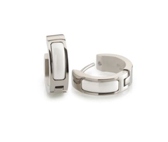 Boccia Titanium 0593-01 Creolen Titan mit reinweißer Ceramic 