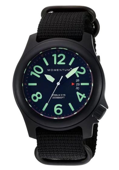 Outdooruhr Momentum Steelix Black-ion Nylon SP84BS7B
