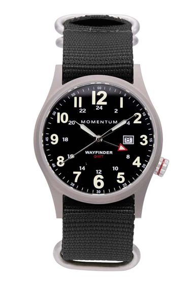 Momentum Wayfinder GMT Titanium Herrenuhr Ø 40mm SN60-Black-Nato