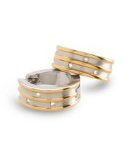 Boccia Titanium 05047-03 Scharniercreole Bicolor mit je 3 Brillanten