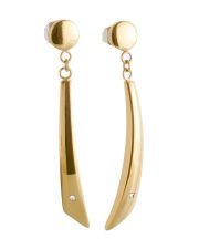 Boccia Titanium 05049-03 Ohrstecker / Ohrhänger aus hautfreundlichen Rein-Titan mit Gelbgoldplattierung und Brillanten