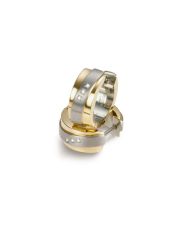 Boccia Titanium Scharniercreole 0560-04 Bicolor mit je 3 Brillanten