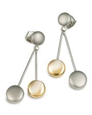 Boccia Titanium Ohrstecker/ Ohrhänger Bicolor 0568-02 aus Titan partiell gelbgoldplattiert