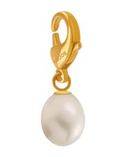 Boccia Titanium 07029-02 Charms-Anhänger gelbgoldfarben, mit weißer Perle