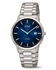 Boccia Royce 3658-02 Herrenuhr aus Titan mit ultrakratzfestem Saphirglas blau