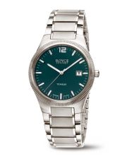 Boccia Titanium Royce 3666-03 Herrenuhr aus Titan mit Saphirglas Dunkelgrün