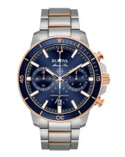 Bulova 98B301 Marine Star Herren Taucher-Chronograph Blau / Bicolor