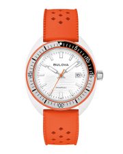 Bulova Snorkel 98B448 Clownfish Quarz Hybrid-Ceramic 100m Weiß/Signalorange Ø41mm