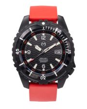 Momentum Herrentaucheruhr Deep 6 MK II Black-Ion Ø48mm Red Goma