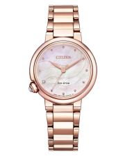Citizen L-Kollektion EM0912-84Y ECO-Drive Damen-Solar-Uhr roségold mit Saphirglas