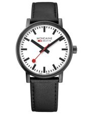 Mondaine Bahnhofsuhr EVO2 Herren schwarz MSE.40111.LB Saphirglas
