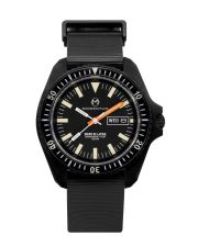 Momentum SQ30 Sea Quartz 30 Eclipse Herrentaucheruhr Solar mit Saphirglas Ø 42mm schwarzes Nato-Naturkautschukband