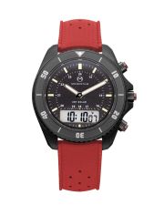 Momentum UDT Military Herrenuhr Ana-Digi 200m Saphirglas Ø43mm Tropic-Band Rot