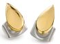 Boccia Titanium 05041-02 Ohrstecker aus Rein-Titan poliert/gelbgoldplattiert