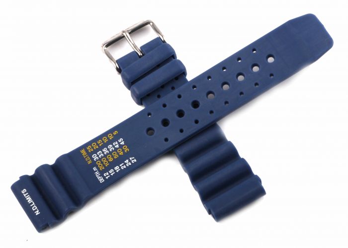 Taucher-Uhrband Blau für DUGENA Nautica 22m Anstoßbreite