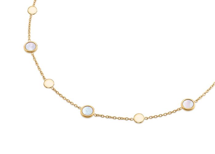 Boccia Titanium Collier Perlmutt 08056-02 gelbgoldfarben