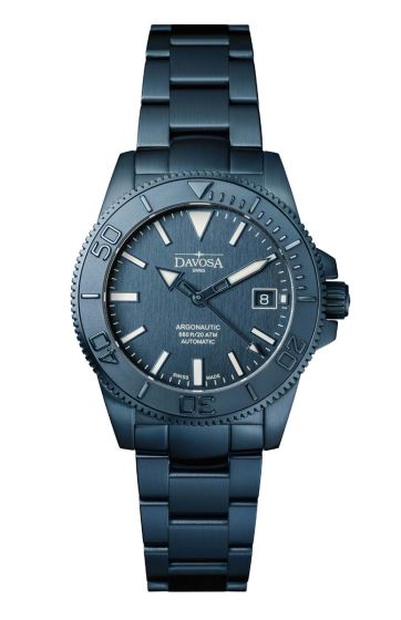 Davosa Argonautic 39 Monochrome 161.540.40 Limited Edition Automatic Ø 39mm Oceanblau