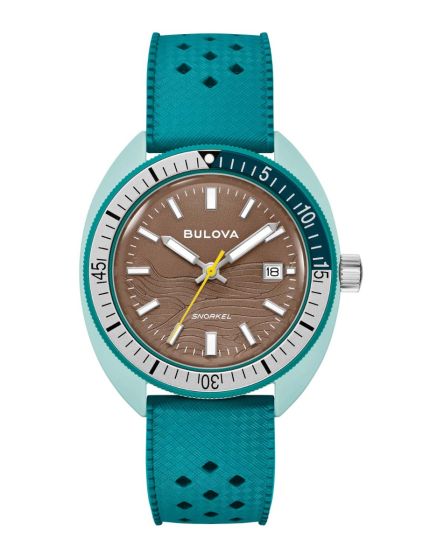Bulova Snorkel 98B446 Sea-Turtle Quarz Hybrid-Ceramic 100m Bronze/Grün Ø41mm