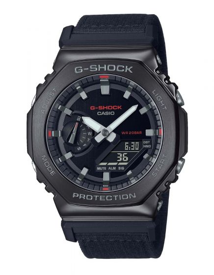 Casio GM-2100CB-1AER G-Shock Herrenuhr IP-schwarz Textilband
