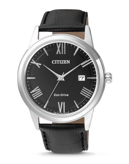Citizen AW1231-07E ECO-Drive Herrenuhr mit schwarzem Zifferblatt