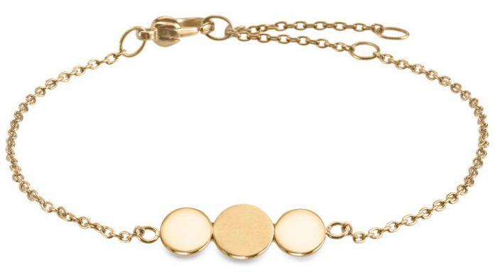 Boccia 03028-02 Damen-Armband aus Titan teilpoliert/goldplattiert