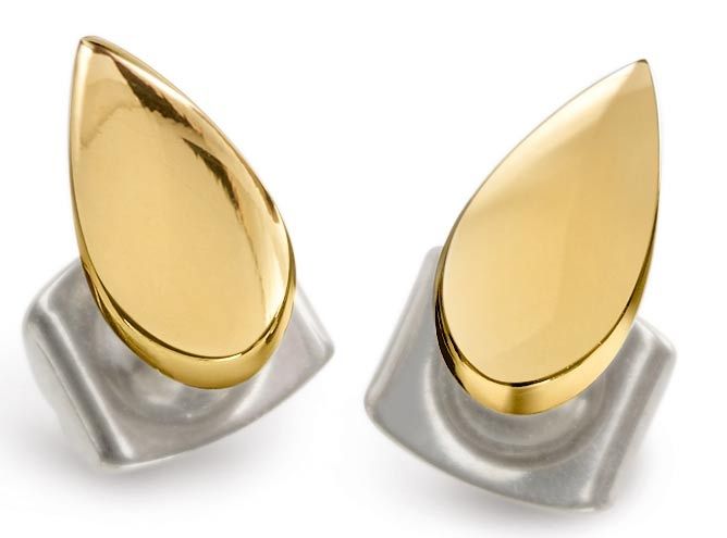 Boccia Titanium 05041-02 Ohrstecker aus Rein-Titan poliert/gelbgoldplattiert