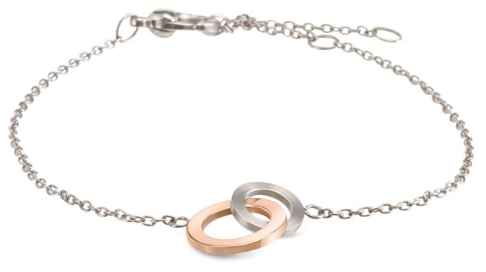Boccia Titanium 03029-02 Armband aus Rein-Titan,  partiell roségoldplattiert