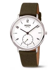 Boccia Titanium 3350-02 Damenuhr mit olivgrünem Uhrband