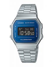 Casio Vintage Collection Retro-Armbanduhr A168WEM-2BEF Digital Blau/Silber