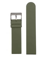 Momentum Natur-Kautschuk-Uhrband Olivgrün 22 mm mit strahlmatter Edelstahl-Dornschließe