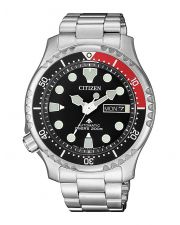 Citizen NY0085-86E Promaster Marine Automatic Diver Herrentaucheruhr Schwarz/Rot mit Edelstahlband