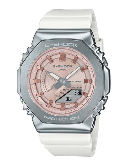 Casio GM-S2100WS-7AER G-Shock Damenuhr silberfarben / rosé