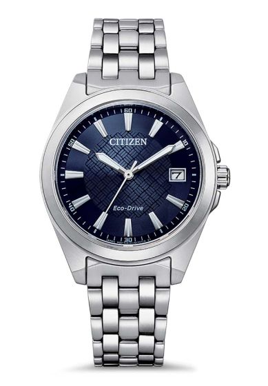 Citizen ECO-Drive Damenuhr EO1210-83L mit Saphirglas dunkelblau