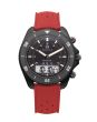 Momentum UDT Military Herrenuhr Ana-Digi 200m Saphirglas Ø43mm Tropic-Band Rot