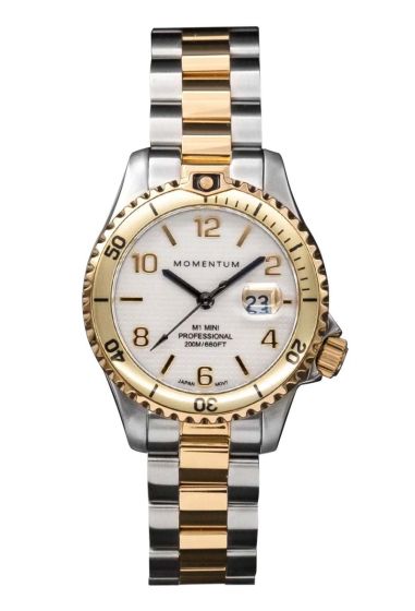 Momentum Damentaucheruhr Champagne Mini II Bicolor Lume