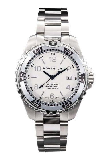 Momentum Damen-Taucheruhr M1 Splash DN11 m. Saphirglas/Edelstahlband/Silver Ø40mm