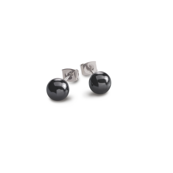 Boccia Ohrstecker Titan mit Ceramic-Kugel weiß 0587-01 Kugel Ø 7mm