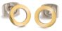 Boccia Titanium 05023-02 Ohrstecker aus Rein-Titan poliert gelbgoldplattiert Kreis