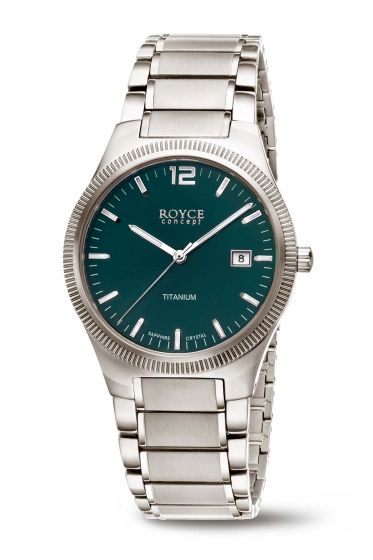 Boccia Titanium Royce 3666-03 Herrenuhr aus Titan mit Saphirglas Dunkelgrün