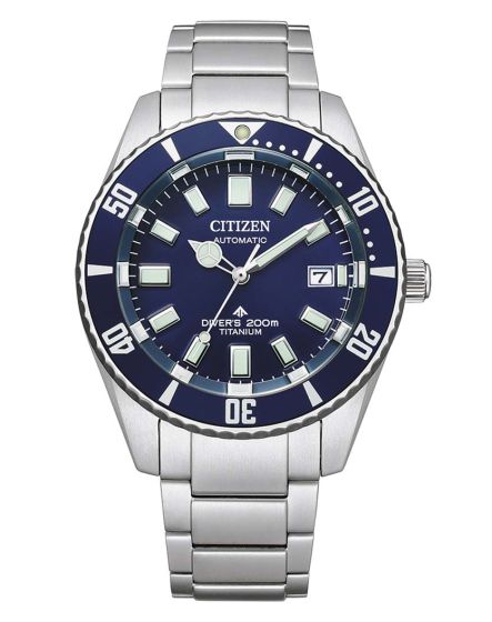 Citizen NB6021-68L Promaster Marine Automatic Titan Herren-Taucheruhr Blau