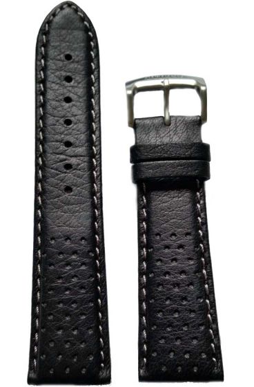 CITIZEN Original-Uhrband Leder gelocht schwarz 23mm Anstoßbreite 59-S52534